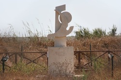 Monumento a P. P. Pasolini ad Ostia dove venne assassinato